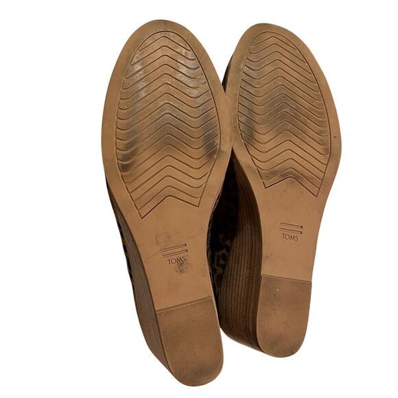 TOMS Kallie Dark Ember Leopard Printed Suede Wedge Bootie
 Worn Once Size 8.5 - Picture 3 of 10